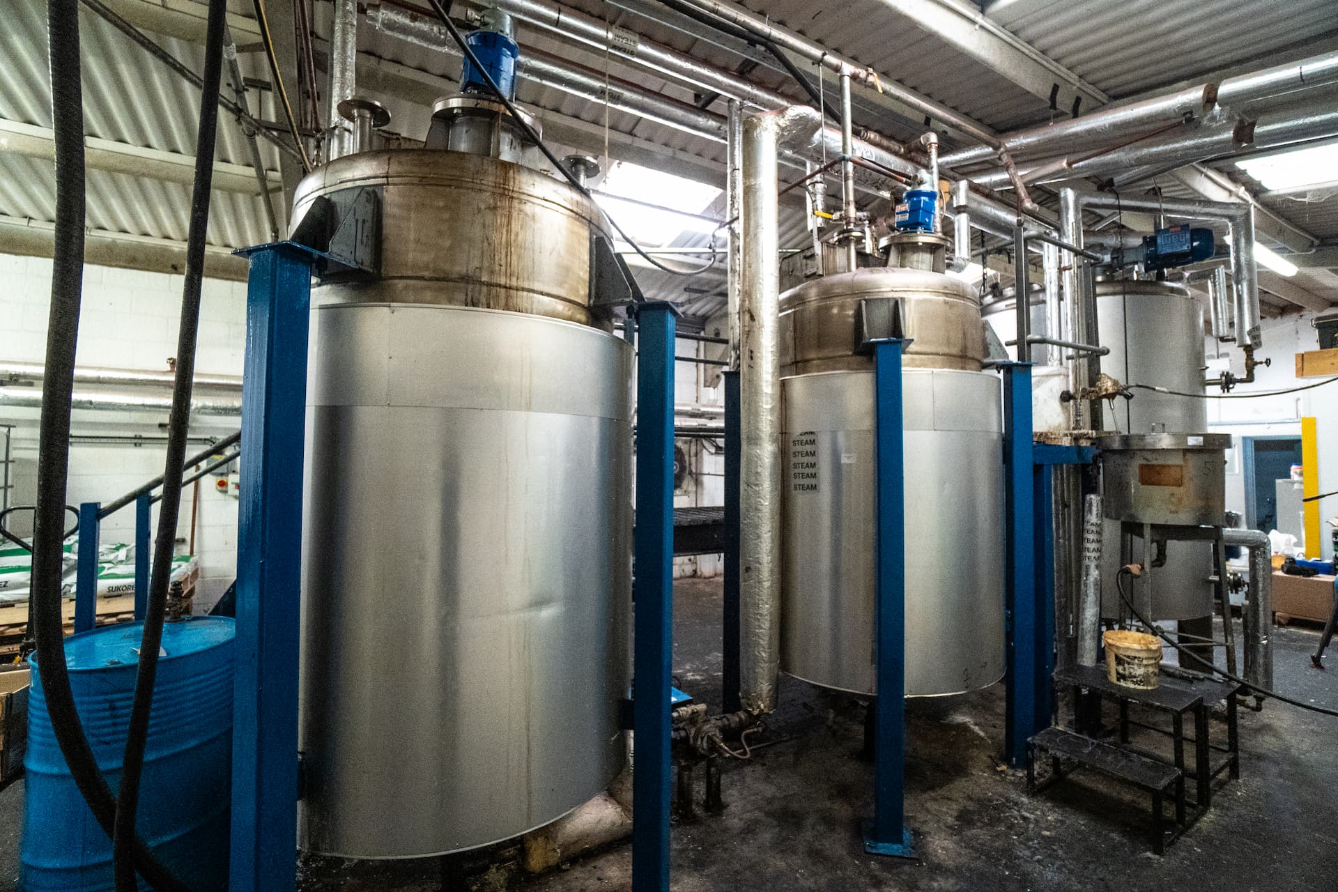 Large volume wax heaters are used to melt and blend wax ingredients